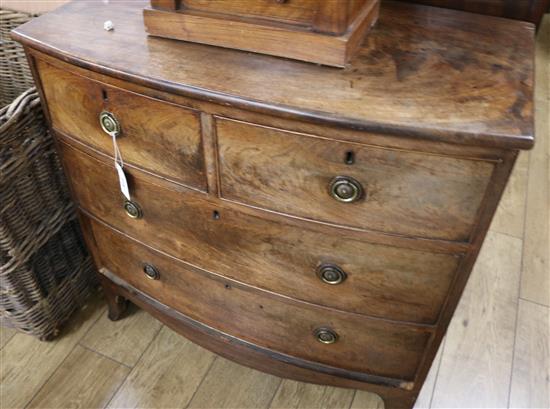 A Regency mahogany bowfront chest, W.90cm